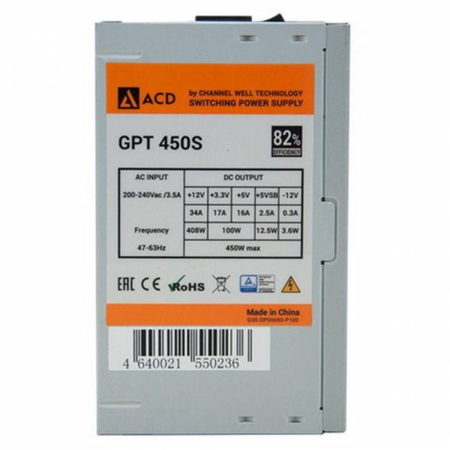 Блок питания ACD Systems GPT-450S — для бизнеса и офиса Блок питания ACD Systems GPT-450S — для бизнеса и офиса