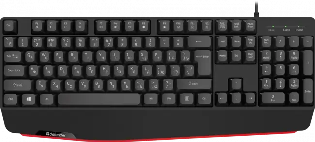 Defender Проводная клавиатура Atom HB-546 RU,черный,104+FN,1.8м Defender 45546 — для бизнеса и офиса