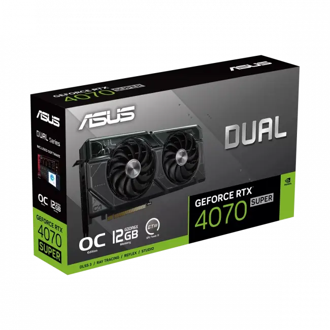 Видеокарта ASUS DUAL-RTX4070S-O12G — для бизнеса и офиса Видеокарта ASUS DUAL-RTX4070S-O12G — для бизнеса и офиса