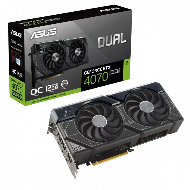 Видеокарта ASUS DUAL-RTX4070S-O12G — для бизнеса и офиса Видеокарта ASUS DUAL-RTX4070S-O12G — для бизнеса и офиса