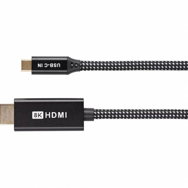 Кабель-адаптер USB Type-Cm --> HDMI(m) 4K@120Hz 8K@30Hz, 1.8m Telecom <TCC015M-1.8M> Адаптер-переходник Telecom USB 3.1 Type C M/HDMI M (TCC015M-1.8M) — для бизнеса и офиса