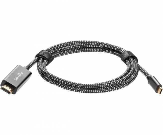 Кабель-адаптер USB Type-Cm --> HDMI(m) 4K@120Hz 8K@30Hz, 1.8m Telecom <TCC015M-1.8M> Адаптер-переходник Telecom USB 3.1 Type C M/HDMI M (TCC015M-1.8M) — для бизнеса и офиса