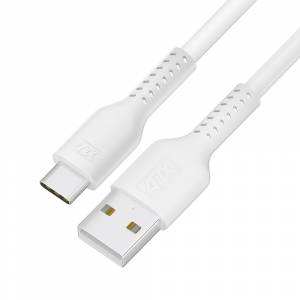 Кабель 0.5m TypeC, QC, белый, белый ПВХ 4PH-R90120