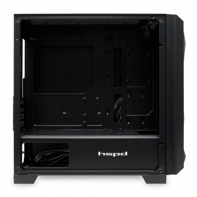 Корпус без блока питания HSPD M340-TGBK — для бизнеса и офиса Корпус без блока питания HSPD M340-TGBK — для бизнеса и офиса