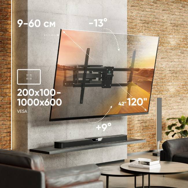 Кронштейн ONKRON ONKRON M10 BLACK — для бизнеса и офиса Кронштейн ONKRON ONKRON M10 BLACK — для бизнеса и офиса