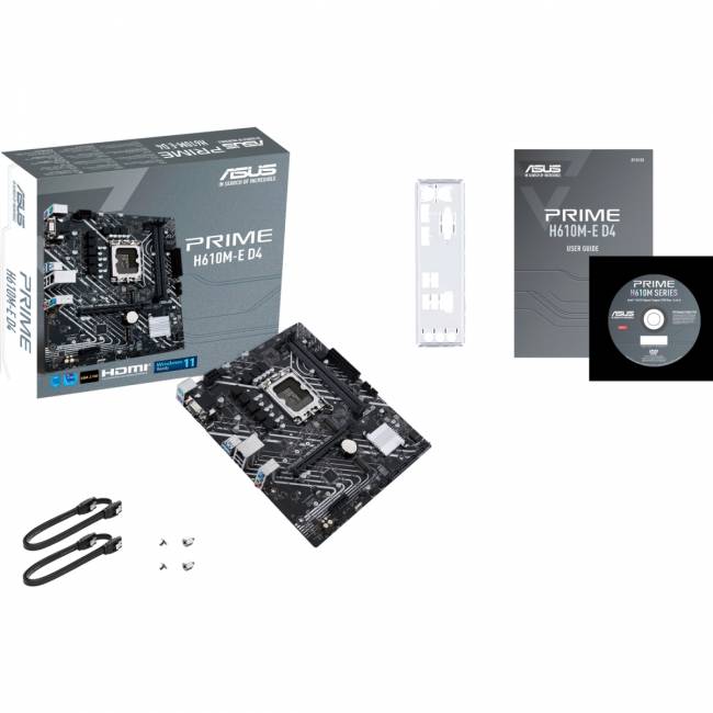Материнская плата ASUS PRIME H610M-E D4 (90MB19N0-M0EAY0) — для бизнеса и офиса Материнская плата ASUS PRIME H610M-E D4 (90MB19N0-M0EAY0) — для бизнеса и офиса