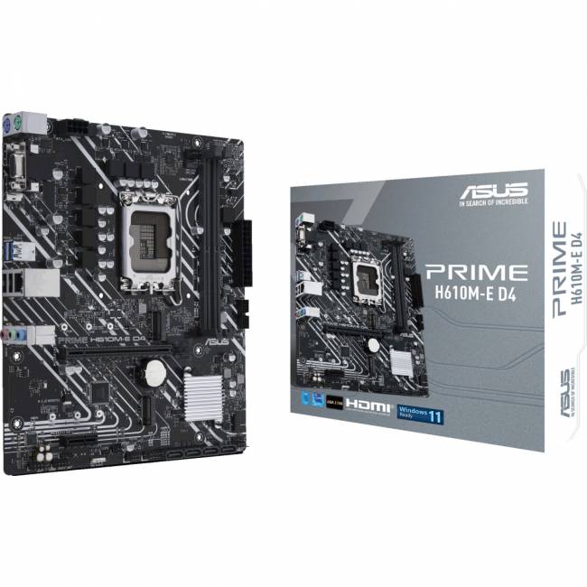Материнская плата ASUS PRIME H610M-E D4 (90MB19N0-M0EAY0) — для бизнеса и офиса Материнская плата ASUS PRIME H610M-E D4 (90MB19N0-M0EAY0) — для бизнеса и офиса
