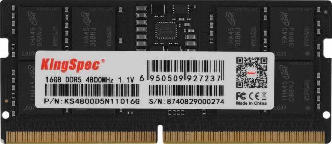Память DDR5 16GB 4800MHz SHENZHEN KINGSPEC ELECTRONICS TECHNOLOGY CO LTD KS4800D5N11016G — для бизнеса и офиса