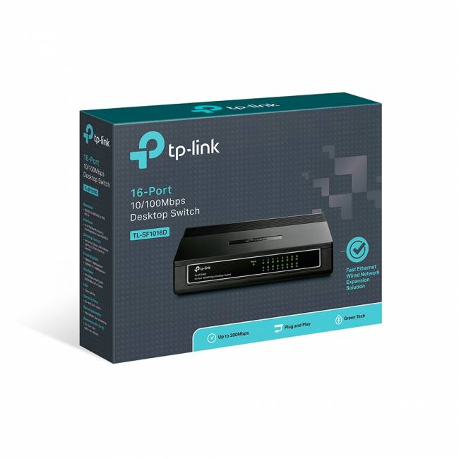 Коммутатор TP-Link TL-SF1016D — для бизнеса и офиса Коммутатор TP-Link TL-SF1016D — для бизнеса и офиса