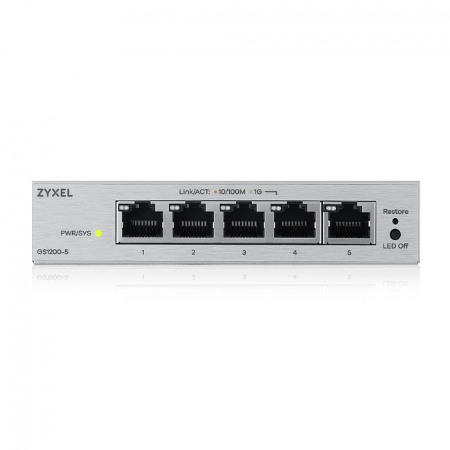 Коммутатор ZYXEL GS1200-5V3-EU0101F — для бизнеса и офиса