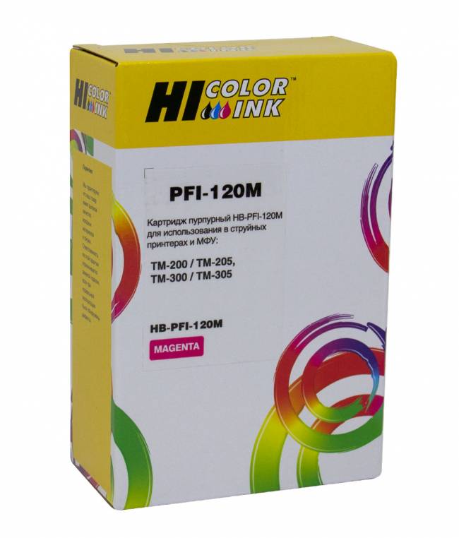 Картридж Hi-Black (PFI-120M) для Canon TM-200/205/300/305, M — для бизнеса и офиса Картридж Hi-Black (PFI-120M) для Canon TM-200/205/300/305, M — для бизнеса и офиса
