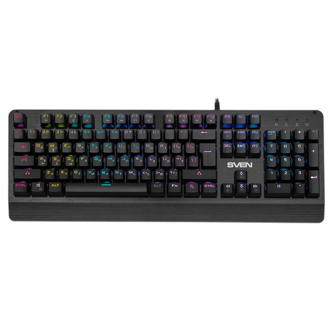Механическая игровая клавиатура SVEN KB-G9700 (104 кл,+12Fn,RED switch, RGB, мет, корпус) SVEN KB-G9700 — для бизнеса и офиса Механическая игровая клавиатура SVEN KB-G9700 (104 кл,+12Fn,RED switch, RGB, мет, корпус) SVEN KB-G9700 — для бизнеса и офиса