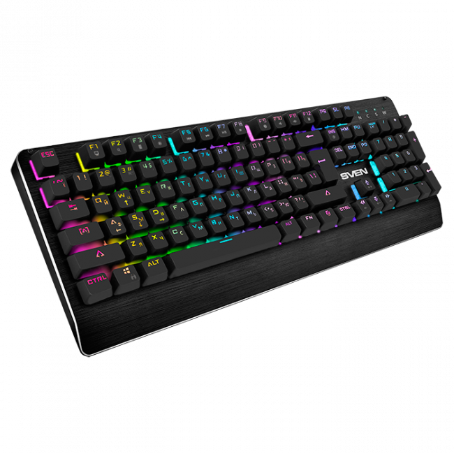 Механическая игровая клавиатура SVEN KB-G9700 (104 кл,+12Fn,RED switch, RGB, мет, корпус) SVEN KB-G9700 — для бизнеса и офиса Механическая игровая клавиатура SVEN KB-G9700 (104 кл,+12Fn,RED switch, RGB, мет, корпус) SVEN KB-G9700 — для бизнеса и офиса