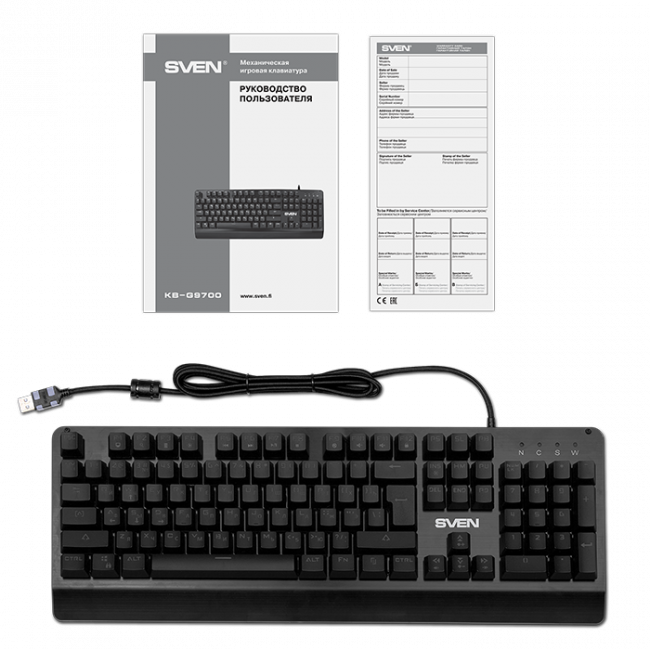 Механическая игровая клавиатура SVEN KB-G9700 (104 кл,+12Fn,RED switch, RGB, мет, корпус) SVEN KB-G9700 — для бизнеса и офиса Механическая игровая клавиатура SVEN KB-G9700 (104 кл,+12Fn,RED switch, RGB, мет, корпус) SVEN KB-G9700 — для бизнеса и офиса