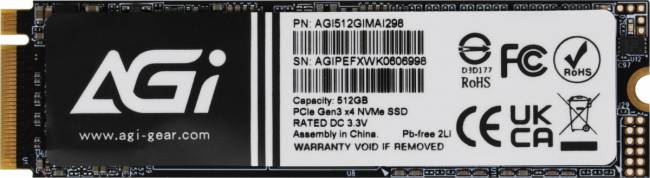 Накопитель SSD AGI TECHNOLOGY CO., LTD AGI512GIMAI298 — для бизнеса и офиса Накопитель SSD AGI TECHNOLOGY CO., LTD AGI512GIMAI298 — для бизнеса и офиса