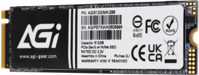 Накопитель SSD AGI TECHNOLOGY CO., LTD AGI512GIMAI298 — для бизнеса и офиса Накопитель SSD AGI TECHNOLOGY CO., LTD AGI512GIMAI298 — для бизнеса и офиса