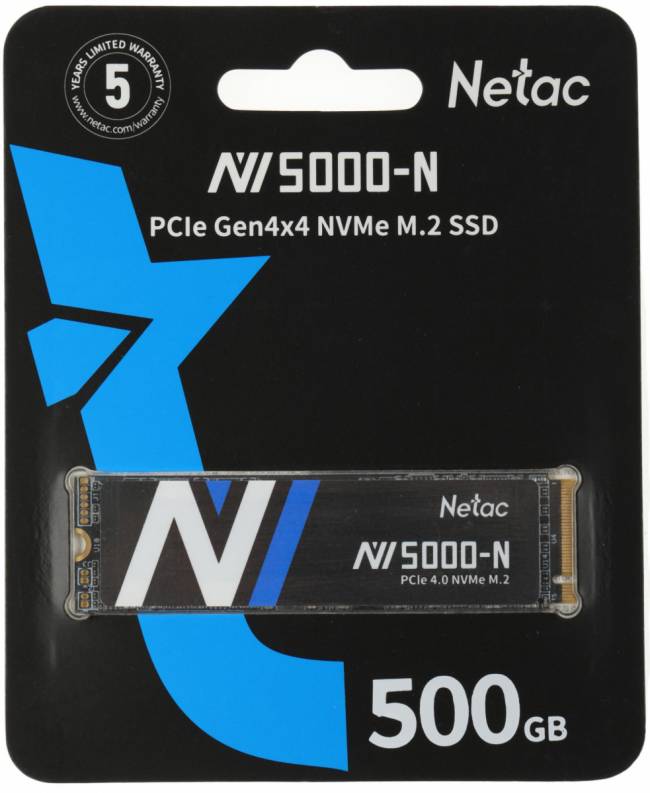 Накопитель SSD Netac NT01NV5000N-500-E4X — для бизнеса и офиса Накопитель SSD Netac NT01NV5000N-500-E4X — для бизнеса и офиса