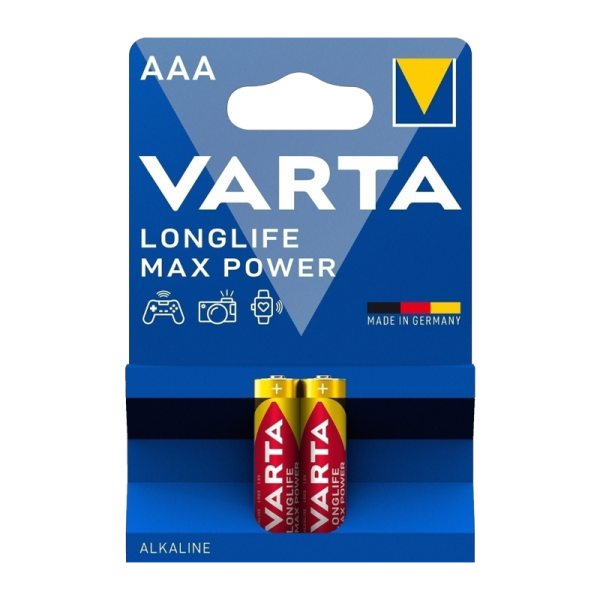 Батарейка Varta LONGLIFE MAX POWER (MAX TECH) LR03 AAA BL2 Alkaline 1.5V (4703) (2/20/100) Батарейка Varta LONGLIFE MAX POWER (MAX TECH) LR03 AAA BL2 Alkaline 1.5V (4703) (2/20/100) (04703101412) — для бизнеса и офиса Батарейка Varta LONGLIFE MAX POWER (MAX TECH) LR03 AAA BL2 Alkaline 1.5V (4703) (2/20/100) Батарейка Varta LONGLIFE MAX POWER (MAX TECH) LR03 AAA BL2 Alkaline 1.5V (4703) (2/20/100) (04703101412) — для бизнеса и офиса