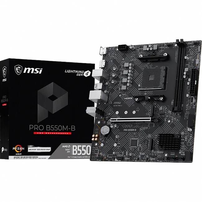 Материнская плата MSI PRO B550M-B — для бизнеса и офиса Материнская плата MSI PRO B550M-B — для бизнеса и офиса