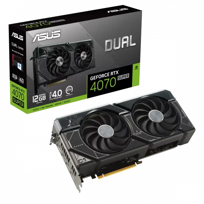 Видеокарта ASUS DUAL-RTX4070S-12G — для бизнеса и офиса Видеокарта ASUS DUAL-RTX4070S-12G — для бизнеса и офиса