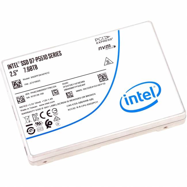 Твердотельный накопитель Intel SSD D7-P5510 Series, 7.68TB (SSDPF2KX076TZ01) — для бизнеса и офиса Твердотельный накопитель Intel SSD D7-P5510 Series, 7.68TB (SSDPF2KX076TZ01) — для бизнеса и офиса