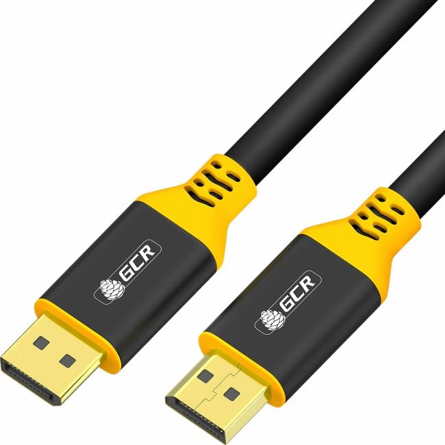 GCR Кабель 3.0m DisplayPort v1.2, черный, AL case, желтый ПВХ, 28/28 AWG, GCR-54438 Greenconnect GCR-54438 — для бизнеса и офиса