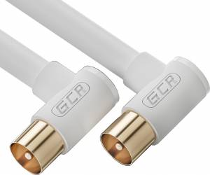 GCR Кабель 3.0m антенный (коаксиальный) TV M угловой / TV M угловой, GCR-52334 Greenconnect TV M - TV M 3м