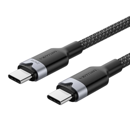 Кабель Vention USB 2.0 CM/CM - 2м. Чёрный 5А PD240W, шт. Vention TRIBH — для бизнеса и офиса Кабель Vention USB 2.0 CM/CM - 2м. Чёрный 5А PD240W, шт. Vention TRIBH — для бизнеса и офиса