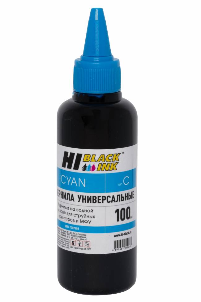 Чернила Hi-Black Универсальные для Canon (Тип C-V1), C, 0,1 л. — для бизнеса и офиса Чернила Hi-Black Универсальные для Canon (Тип C-V1), C, 0,1 л. — для бизнеса и офиса