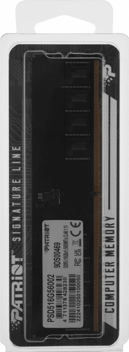 Память DDR5 16GB 5600MHz Patriot PSD516G56002 — для бизнеса и офиса Память DDR5 16GB 5600MHz Patriot PSD516G56002 — для бизнеса и офиса