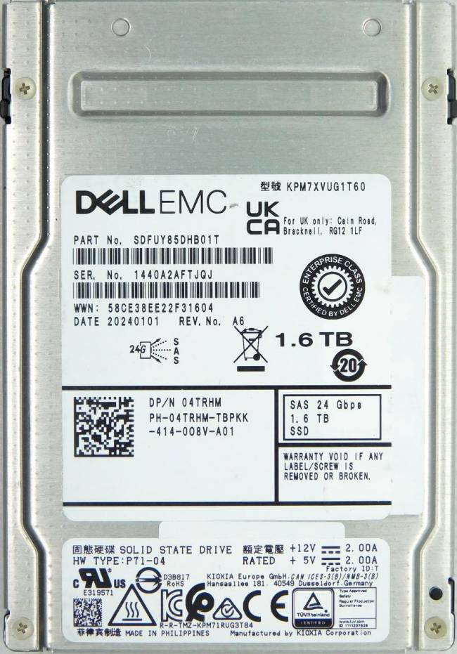Серверный твердотельный накопитель Kioxia KPM7XVUG1T60 — для бизнеса и офиса Серверный твердотельный накопитель Kioxia KPM7XVUG1T60 — для бизнеса и офиса