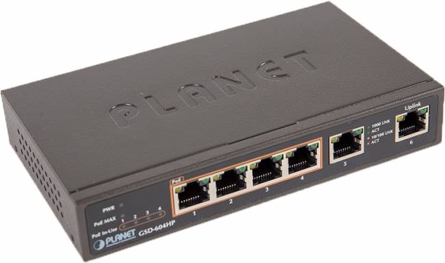 коммутатор Planet GSD-604HP — для бизнеса и офиса коммутатор Planet GSD-604HP — для бизнеса и офиса