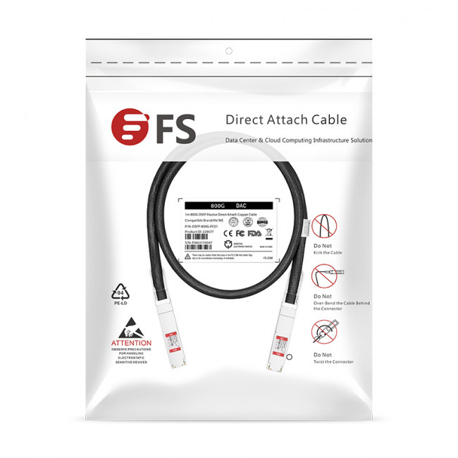 Твинаксиальный медный кабель OSFP 800G-PC005 — для бизнеса и офиса