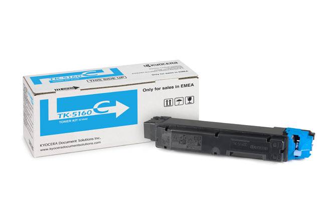 Тонер-картридж TK-5160C Kyocera P7040 cdn,12К (O) голубой 1T02NTCNL0 — для бизнеса и офиса