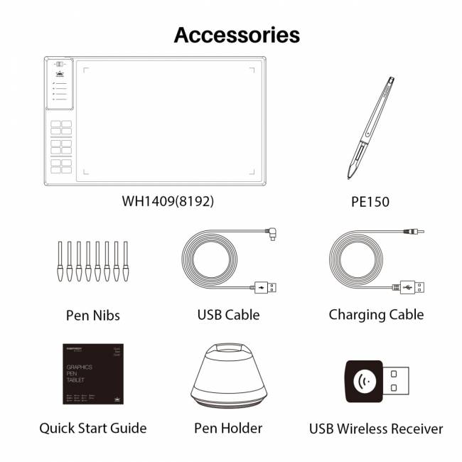 Графический планшет Huion WH1409 — для бизнеса и офиса Графический планшет Huion WH1409 — для бизнеса и офиса