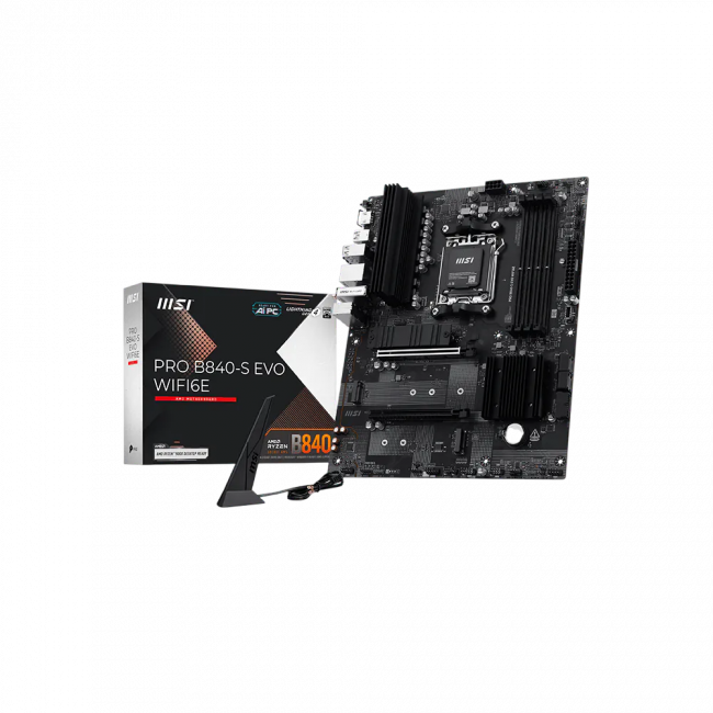 Материнская плата MSI PRO B840-S EVO WIFI6E — для бизнеса и офиса Материнская плата MSI PRO B840-S EVO WIFI6E — для бизнеса и офиса