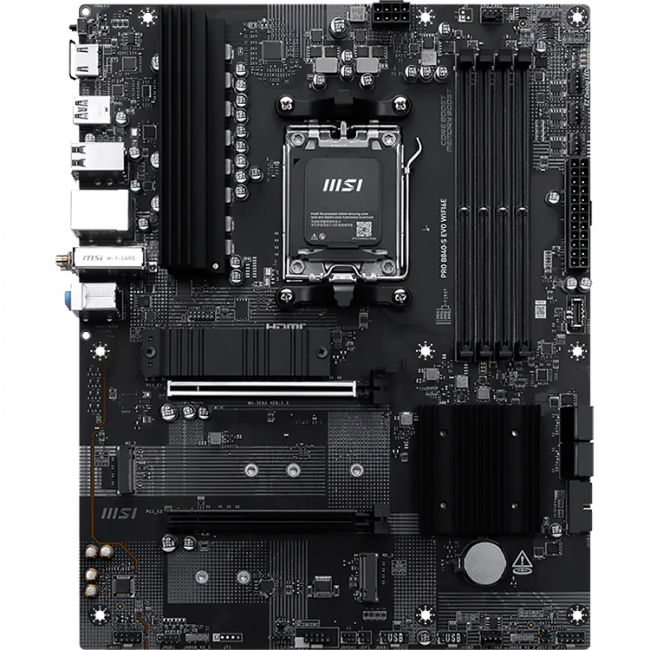 Материнская плата MSI PRO B840-S EVO WIFI6E — для бизнеса и офиса Материнская плата MSI PRO B840-S EVO WIFI6E — для бизнеса и офиса