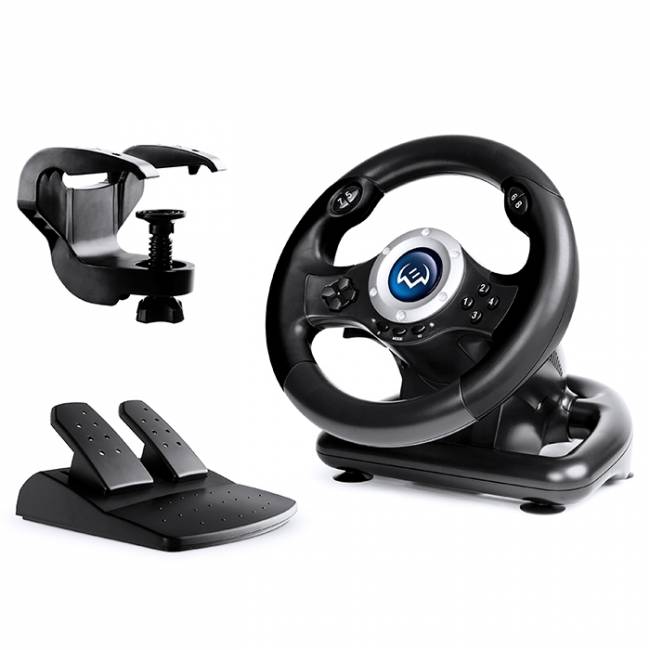 Руль SVEN GC-W500 (педали, вибро, скоба, лепестки, D-pad, 10 кл, резин. вставки, PC/Xinput) SVEN GC-W500 — для бизнеса и офиса Руль SVEN GC-W500 (педали, вибро, скоба, лепестки, D-pad, 10 кл, резин. вставки, PC/Xinput) SVEN GC-W500 — для бизнеса и офиса
