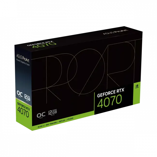 Видеокарта ASUS PROART-RTX4070-O12G — для бизнеса и офиса Видеокарта ASUS PROART-RTX4070-O12G — для бизнеса и офиса