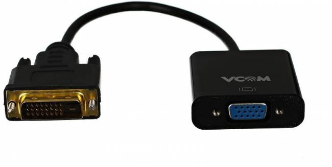 Кабель-переходник DVI-D 25M ---> VGA 15F  VCOM <CG491> VCOM DVI-D 25M - VGA 15F — для бизнеса и офиса