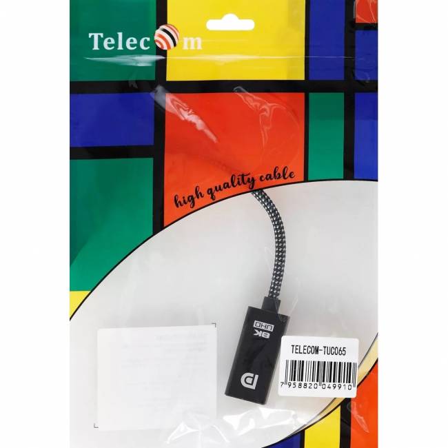 Адаптер USB Type-Cm---->DP(f) 1.4v, 4K@120HZ 8K@ 60Hz, Alum Shell,Telecom 0.15м<TUC065> Адаптер-переходник Telecom USB 3.1 Type C M/DisplayPort F (TUC065) — для бизнеса и офиса Адаптер USB Type-Cm---->DP(f) 1.4v, 4K@120HZ 8K@ 60Hz, Alum Shell,Telecom 0.15м<TUC065> Адаптер-переходник Telecom USB 3.1 Type C M/DisplayPort F (TUC065) — для бизнеса и офиса