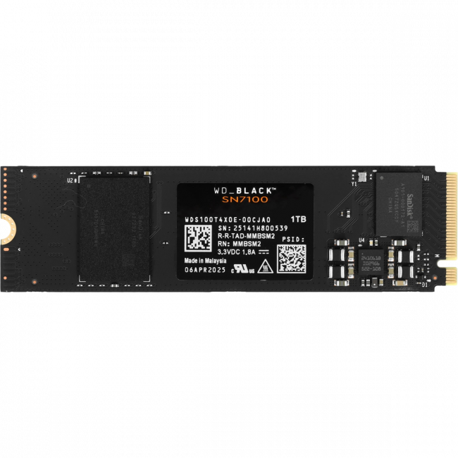 Твердотельные накопители WD Black SN7100 (WDS100T4X0E) — для бизнеса и офиса Твердотельные накопители WD Black SN7100 (WDS100T4X0E) — для бизнеса и офиса