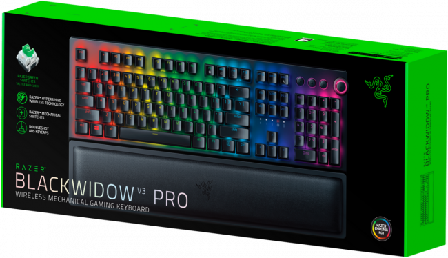 Игровая клавиатура Razer Blackwidow V3 Pro (Green Switch) Razer BlackWidow V3 Pro — для бизнеса и офиса