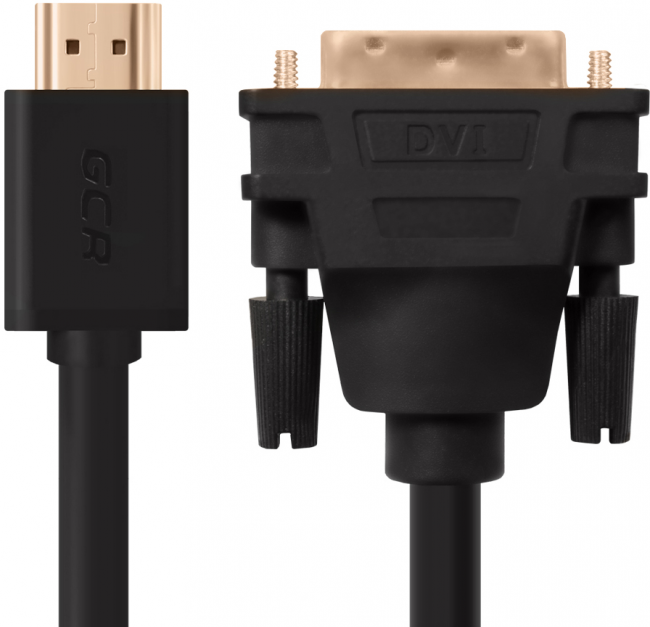 Greenconnect Кабель HDMI-DVI 0.5m черный, OD7.3mm, 28/28 AWG, позолоченные контакты, 19pin AM / 24+1M AM double link, GCR-HD2DVI1-0.5m, тройной экран Greenconnect HDMI—DVI 19M / 25M double link — для бизнеса и офиса Greenconnect Кабель HDMI-DVI 0.5m черный, OD7.3mm, 28/28 AWG, позолоченные контакты, 19pin AM / 24+1M AM double link, GCR-HD2DVI1-0.5m, тройной экран Greenconnect HDMI—DVI 19M / 25M double link — для бизнеса и офиса