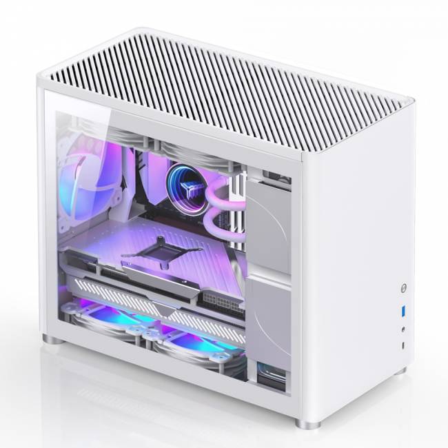 Корпус компьютерный mATX JONSBO D30 Silver TG — для бизнеса и офиса