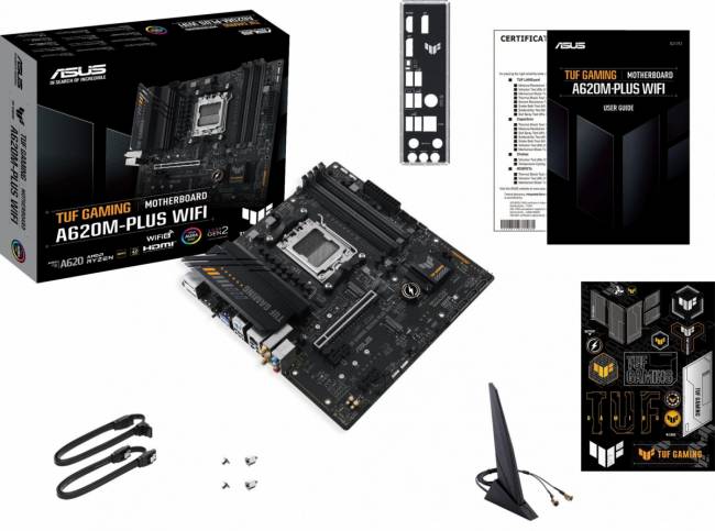 Материнская плата ASUS TUF GAMING A620M-PLUS WIFI — для бизнеса и офиса Материнская плата ASUS TUF GAMING A620M-PLUS WIFI — для бизнеса и офиса