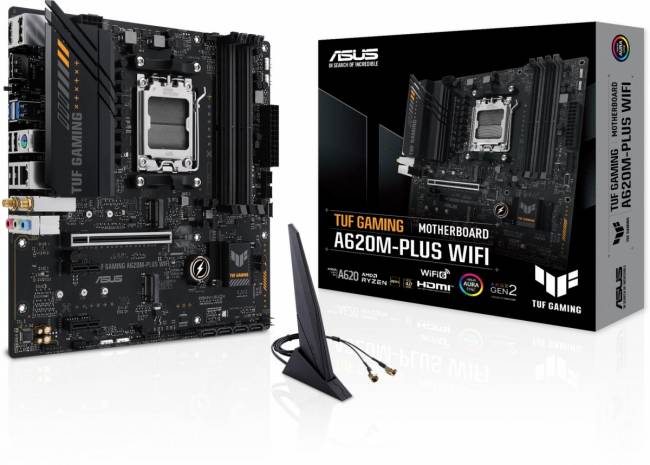 Материнская плата ASUS TUF GAMING A620M-PLUS WIFI — для бизнеса и офиса Материнская плата ASUS TUF GAMING A620M-PLUS WIFI — для бизнеса и офиса