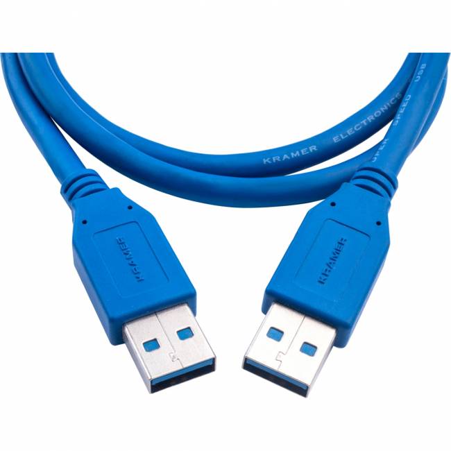 Кабель USB-A 3.0 вилка-вилка, 0,9 м Kramer C-USB3/AA-3 — для бизнеса и офиса Кабель USB-A 3.0 вилка-вилка, 0,9 м Kramer C-USB3/AA-3 — для бизнеса и офиса