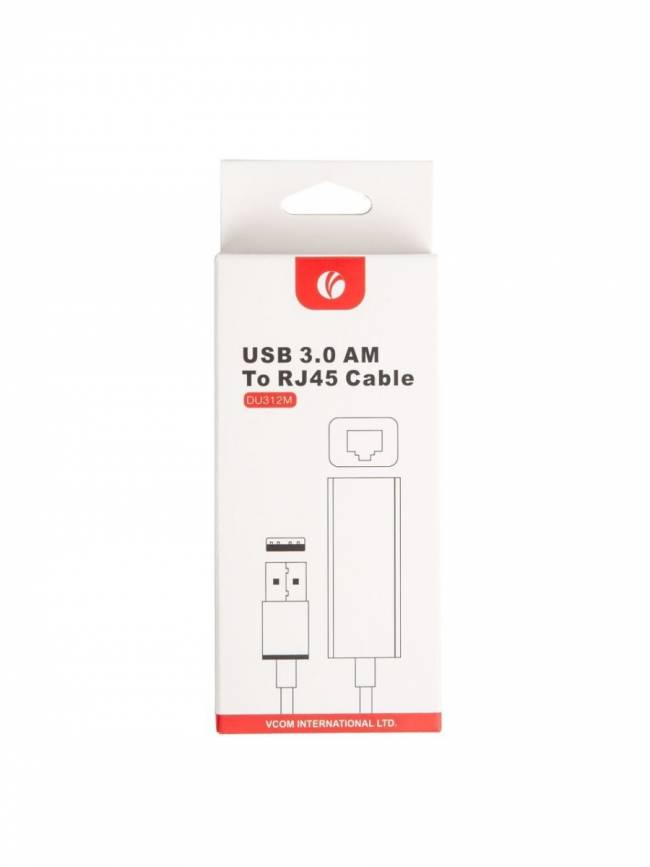 Кабель-переходник USB 3.0 (Am) --> LAN RJ-45 Ethernet 1000 Mbps, Aluminum Shell, VCOM <DU312M> VCOM USB 3.0 - RJ-45 Ethernet — для бизнеса и офиса Кабель-переходник USB 3.0 (Am) --> LAN RJ-45 Ethernet 1000 Mbps, Aluminum Shell, VCOM <DU312M> VCOM USB 3.0 - RJ-45 Ethernet — для бизнеса и офиса