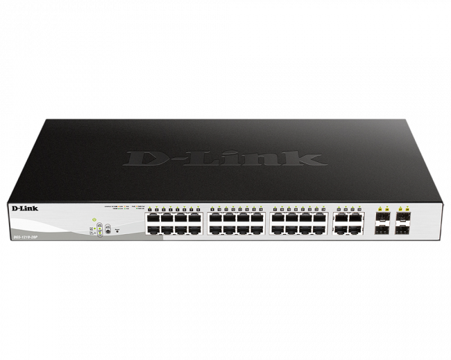 Коммутатор D-Link DGS-1210-28P/FL2A — для бизнеса и офиса Коммутатор D-Link DGS-1210-28P/FL2A — для бизнеса и офиса